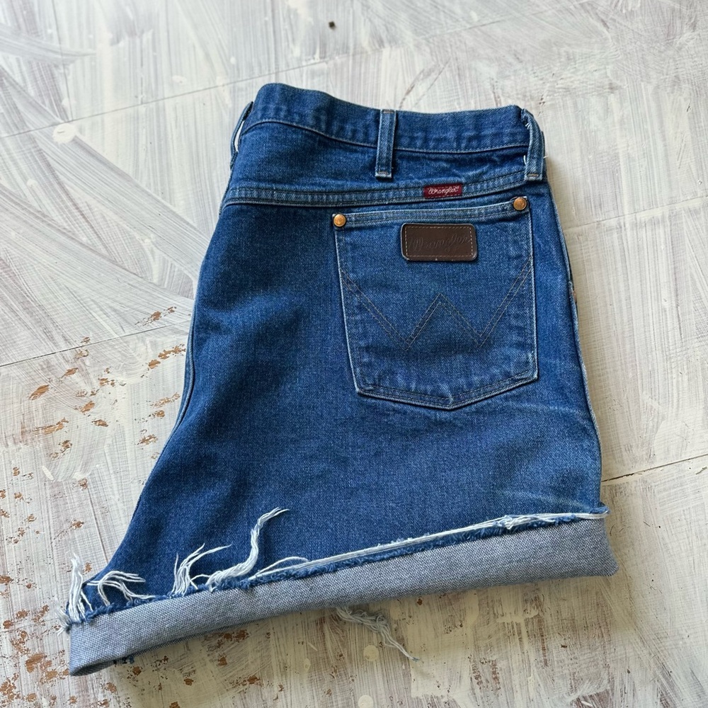 Wrangler Blue Denim Cutoff Shorts